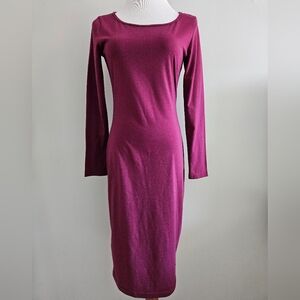 Long Sleeve Purple Dress